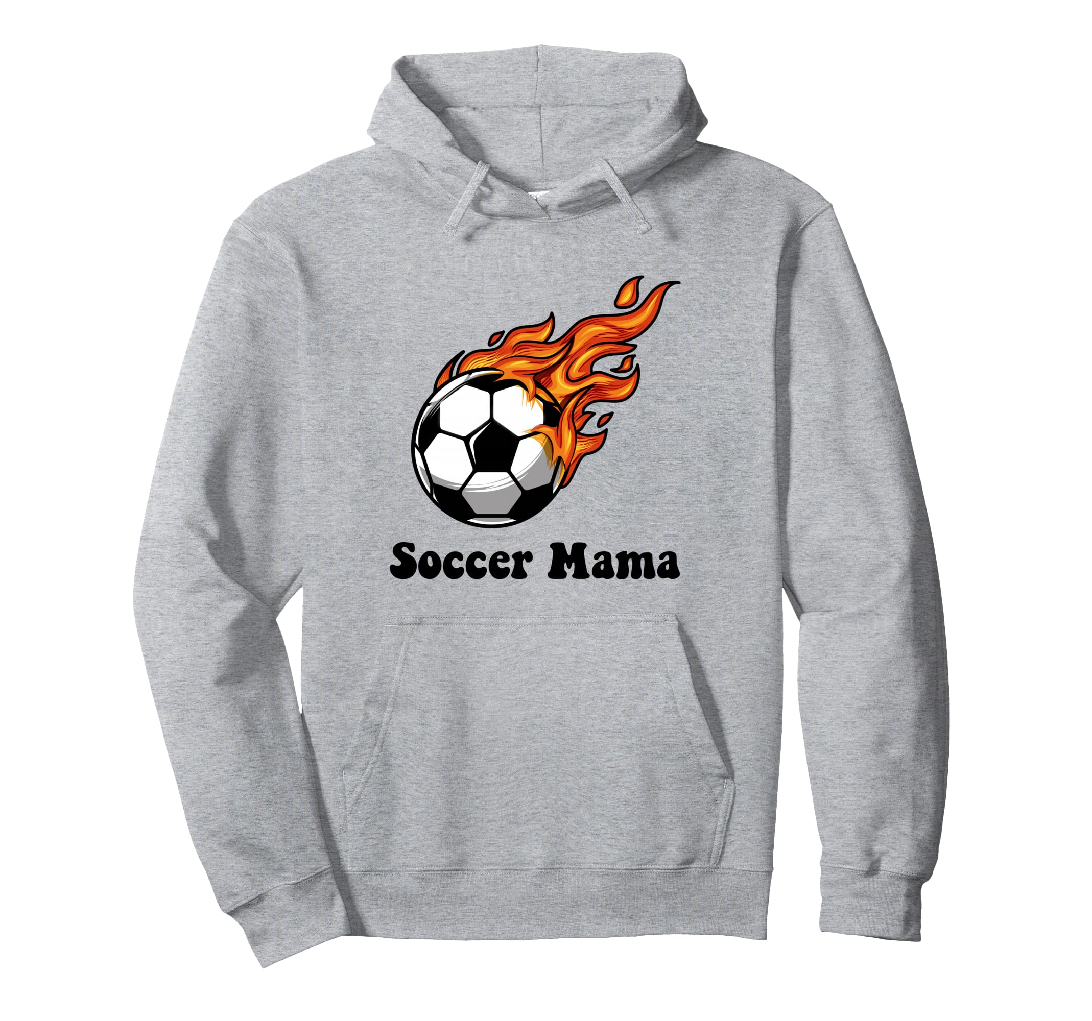 Soccer Mama Groovy Flames Soccer Hoodie - Casual Everyday Wear Men Women