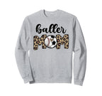 Baller Mom Proud Baseball Soccer Sweatshirt - Unique Graphic for Adults
