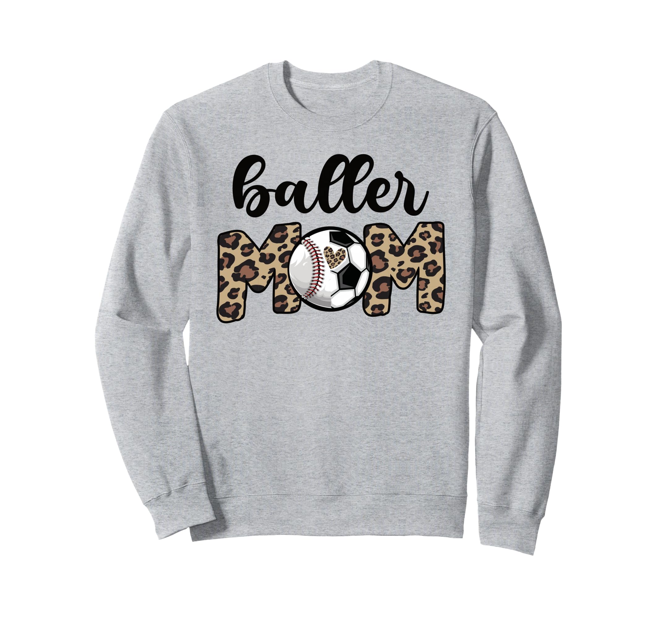 Baller Mom Proud Baseball Soccer Sweatshirt - Unique Graphic for Adults