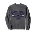 Sacred Heart Lions Soccer Ball Sweatshirt - Fun Novelty Design for Adults