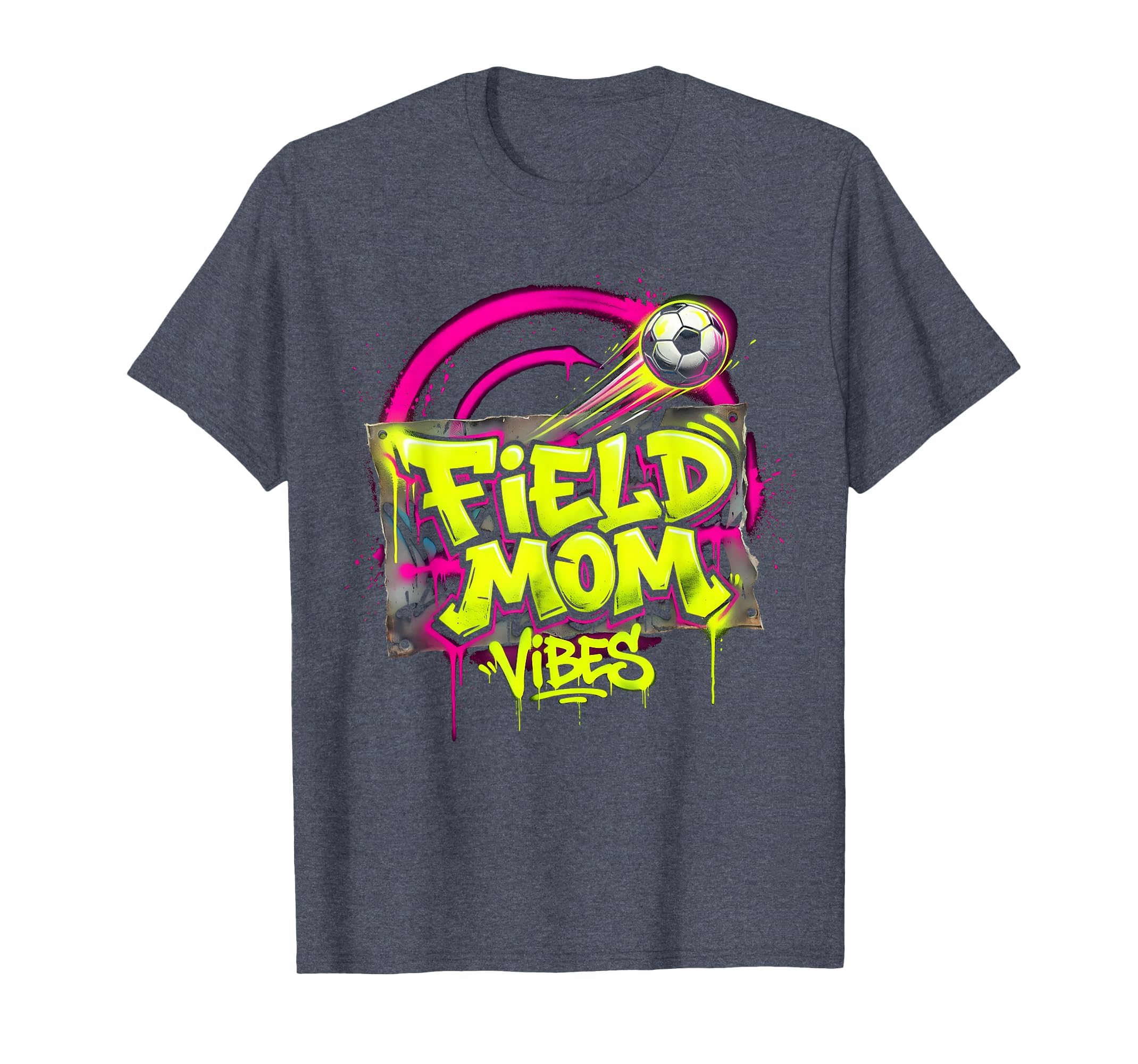 Field Mom Vibes Soccer Mom T-Shirt - Novelty Apparel Men Women