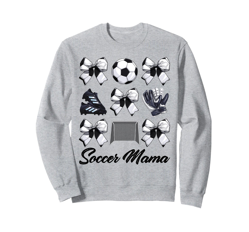 Soccer Mama Bow Soccer Mom Sweatshirt - Casual Everyday Wear for Adults