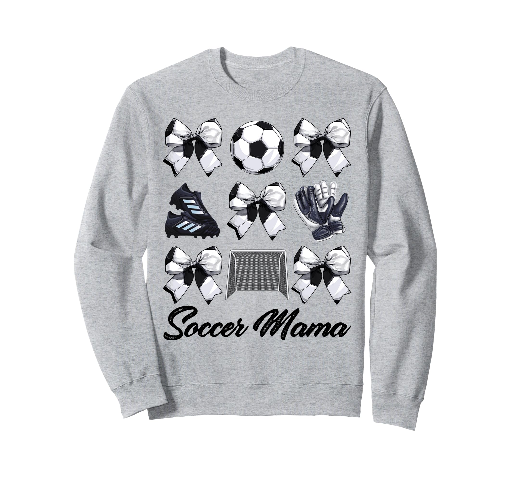 Soccer Mama Bow Soccer Mom Sweatshirt - Casual Everyday Wear for Adults