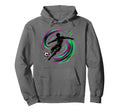 Powerful Soccer Kick Male Athletes Hoodie - Minimalist Print for Adults