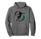 Powerful Soccer Kick Male Athletes Hoodie - Minimalist Print for Adults