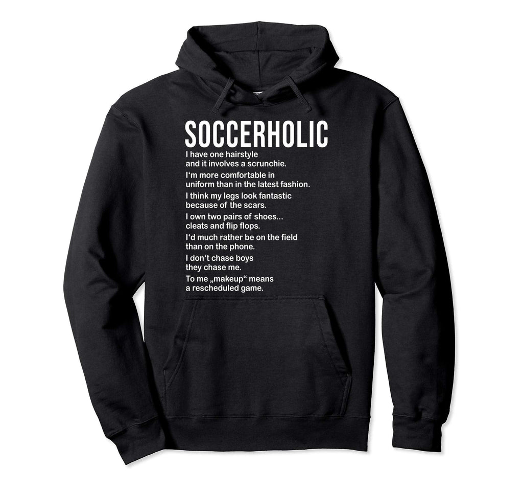 Soccerholic Funny Soccer Football Hoodie - Minimalist Print Unisex