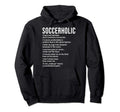 Soccerholic Funny Soccer Football Hoodie - Minimalist Print Unisex