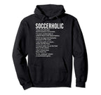 Soccerholic Funny Soccer Football Hoodie - Minimalist Print Unisex