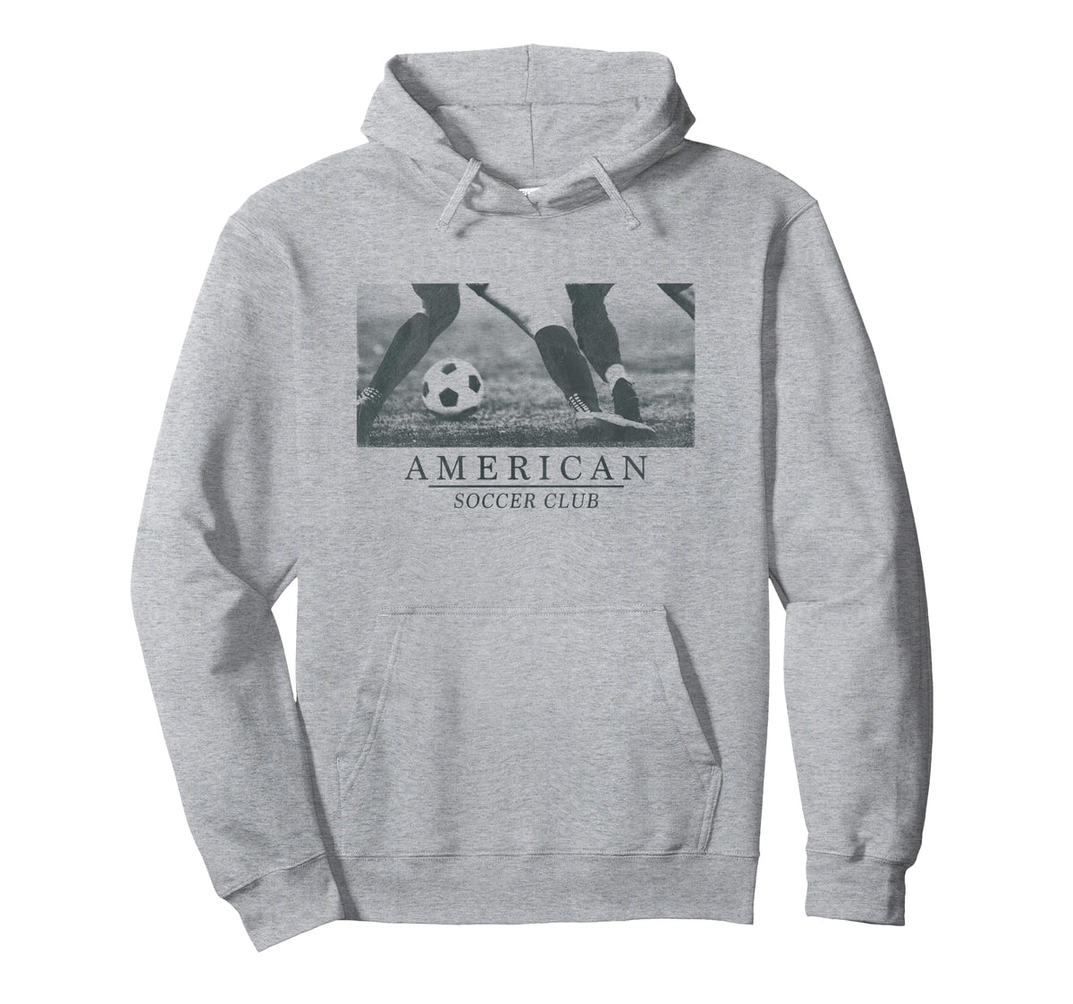 Trendy American Soccer Clun Hoodie - Minimalist Print for Adults