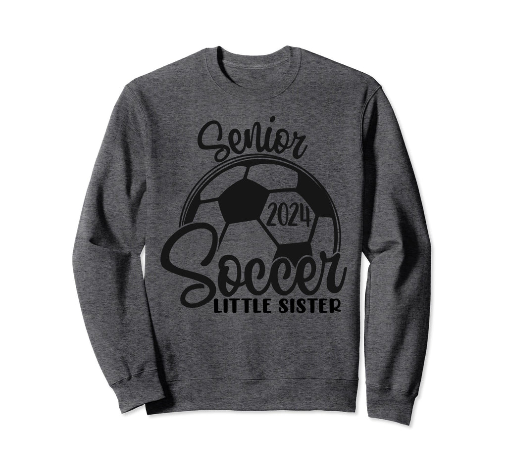 Senior Soccer Little Sister 2024 Sweatshirt - Custom Art Print for Adults