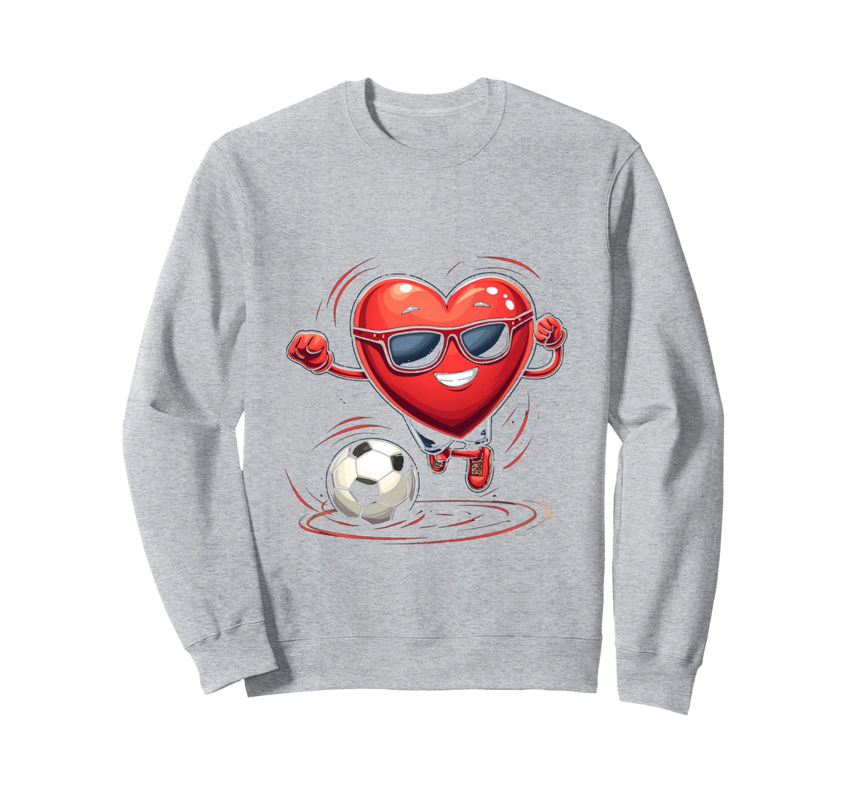 Soccer Heart Gift Hoodie - Graphic Print for Adults