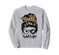 Life Messy Bun Hair Funny Soccer Track Sweatshirt - Trendy Graphic Unisex