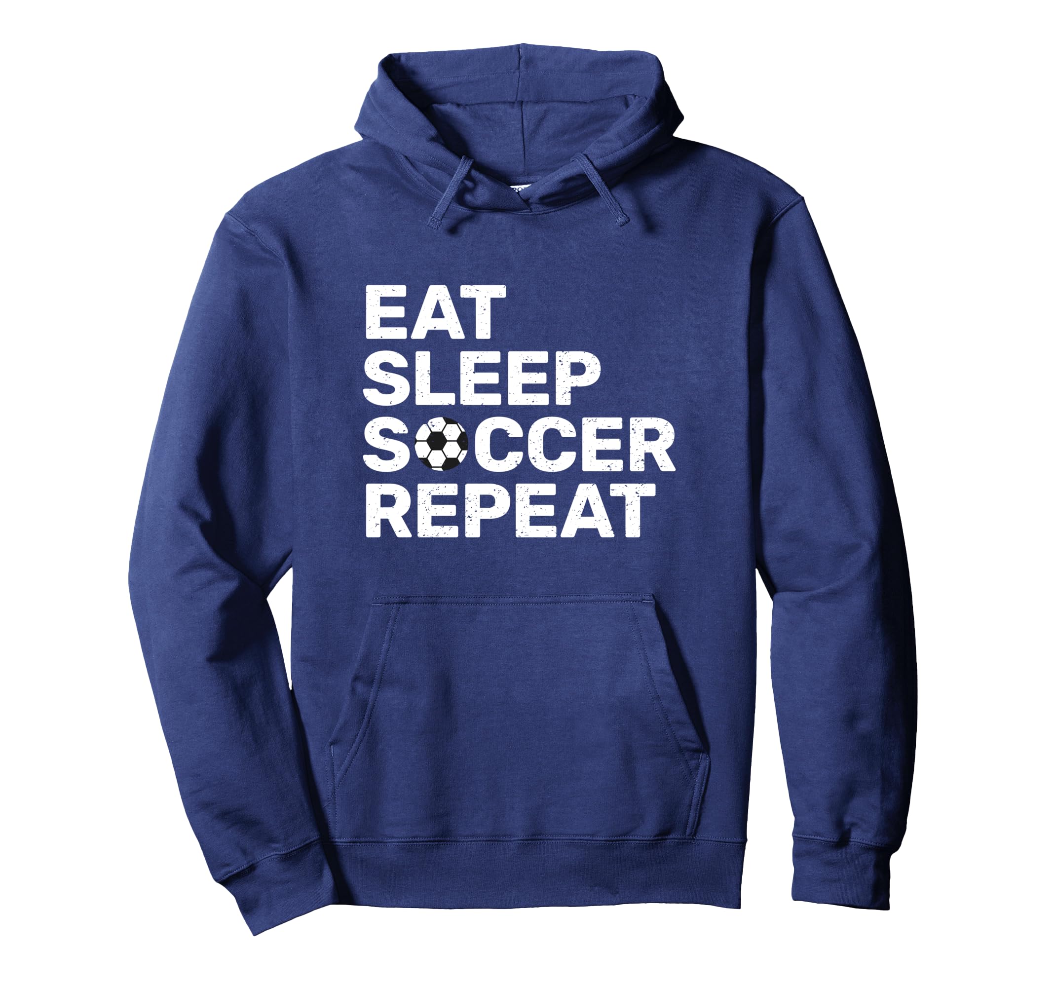 Eat Sleep Soccer Repeat Sport Hoodie - Casual Everyday Wear for Adults