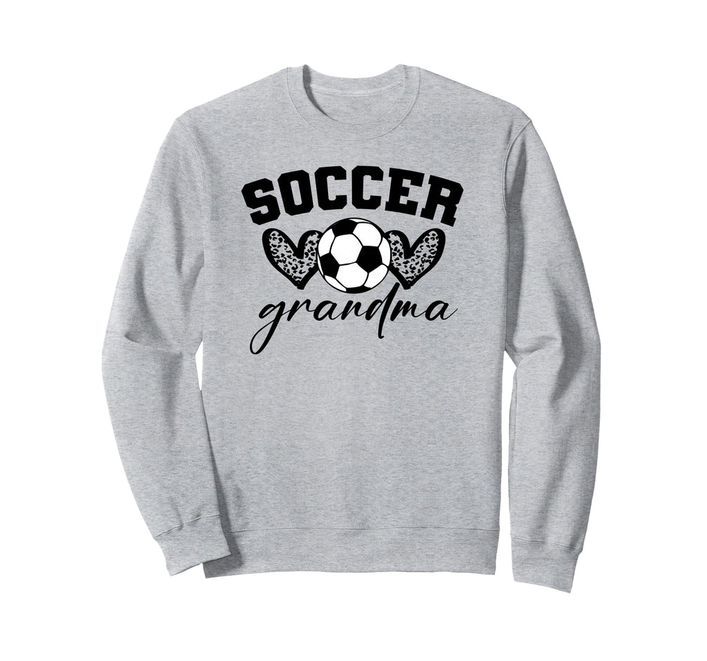 Soccer Grandma Leopard Hearts Sweatshirt - Minimalist Print for Adults