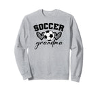 Soccer Grandma Leopard Hearts Sweatshirt - Minimalist Print for Adults