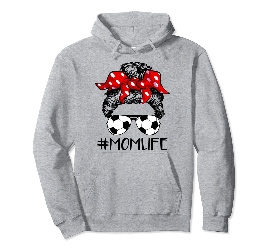 Soccer Mom Life Messy Bun Hair Hoodie - Casual Everyday Wear Unisex