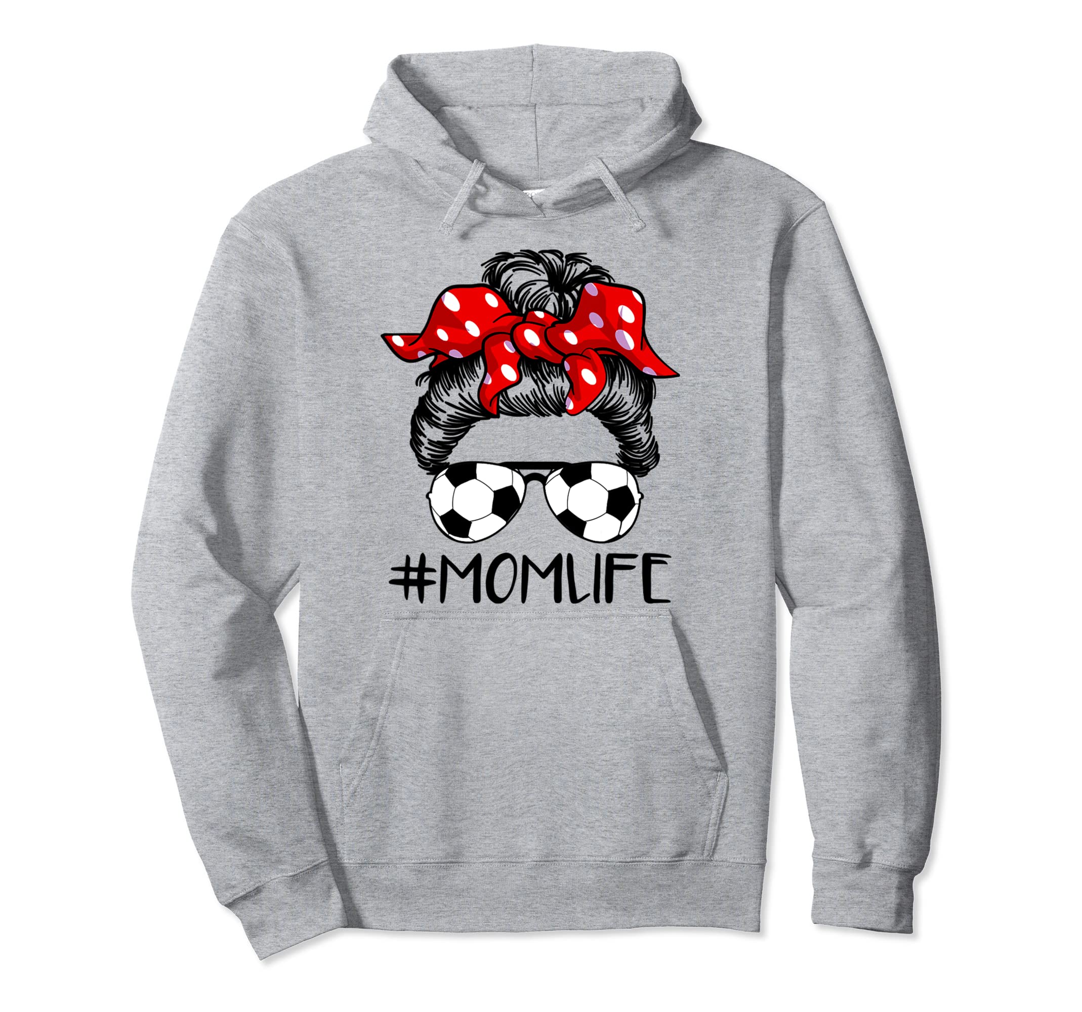 Soccer Mom Life Messy Bun Hair Hoodie - Casual Everyday Wear Unisex