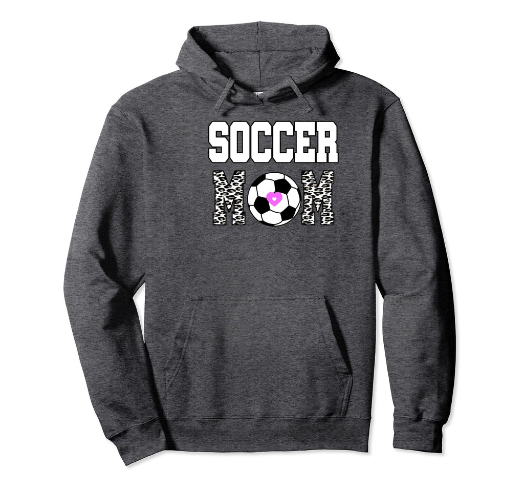 Soccer Mom Leopard Funny Soccer Mom Hoodie - Unique Graphic Men Women