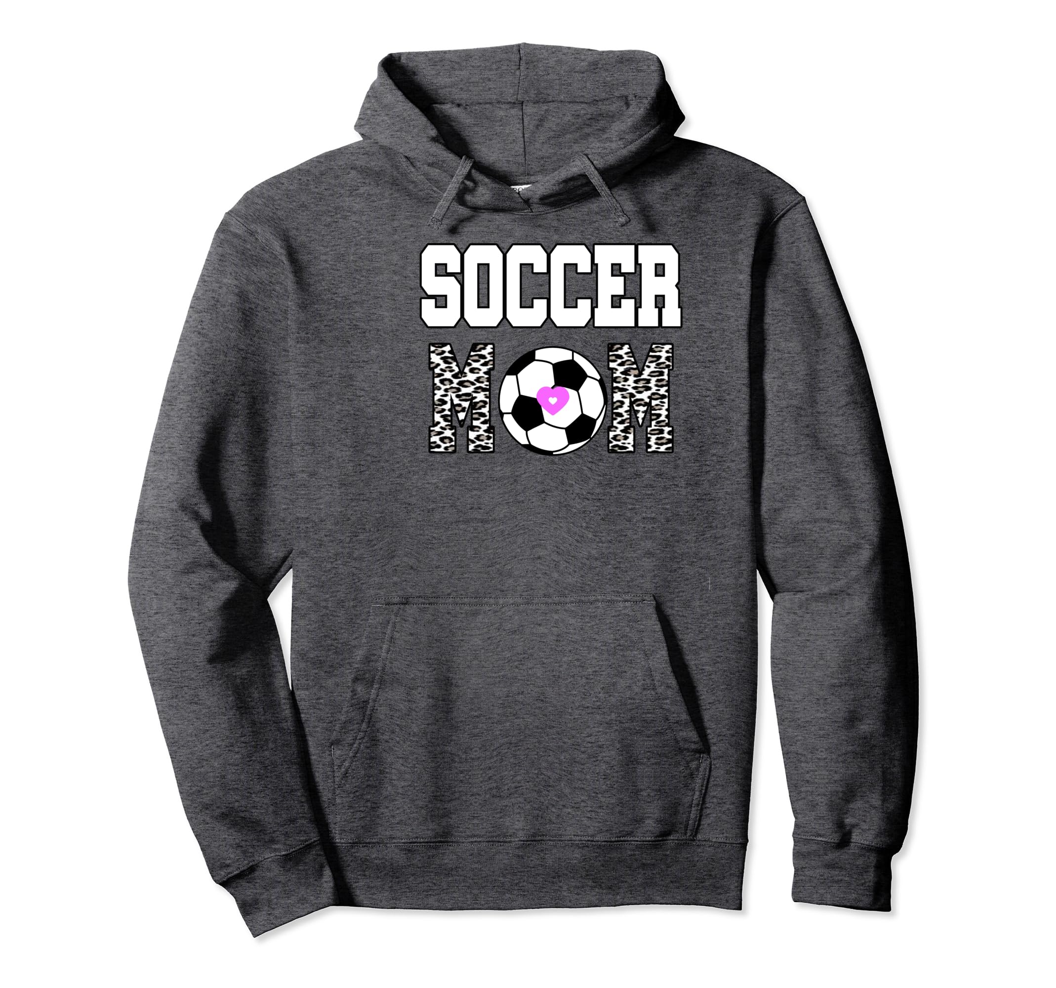 Soccer Mom Leopard Funny Soccer Mom Hoodie - Unique Graphic Men Women