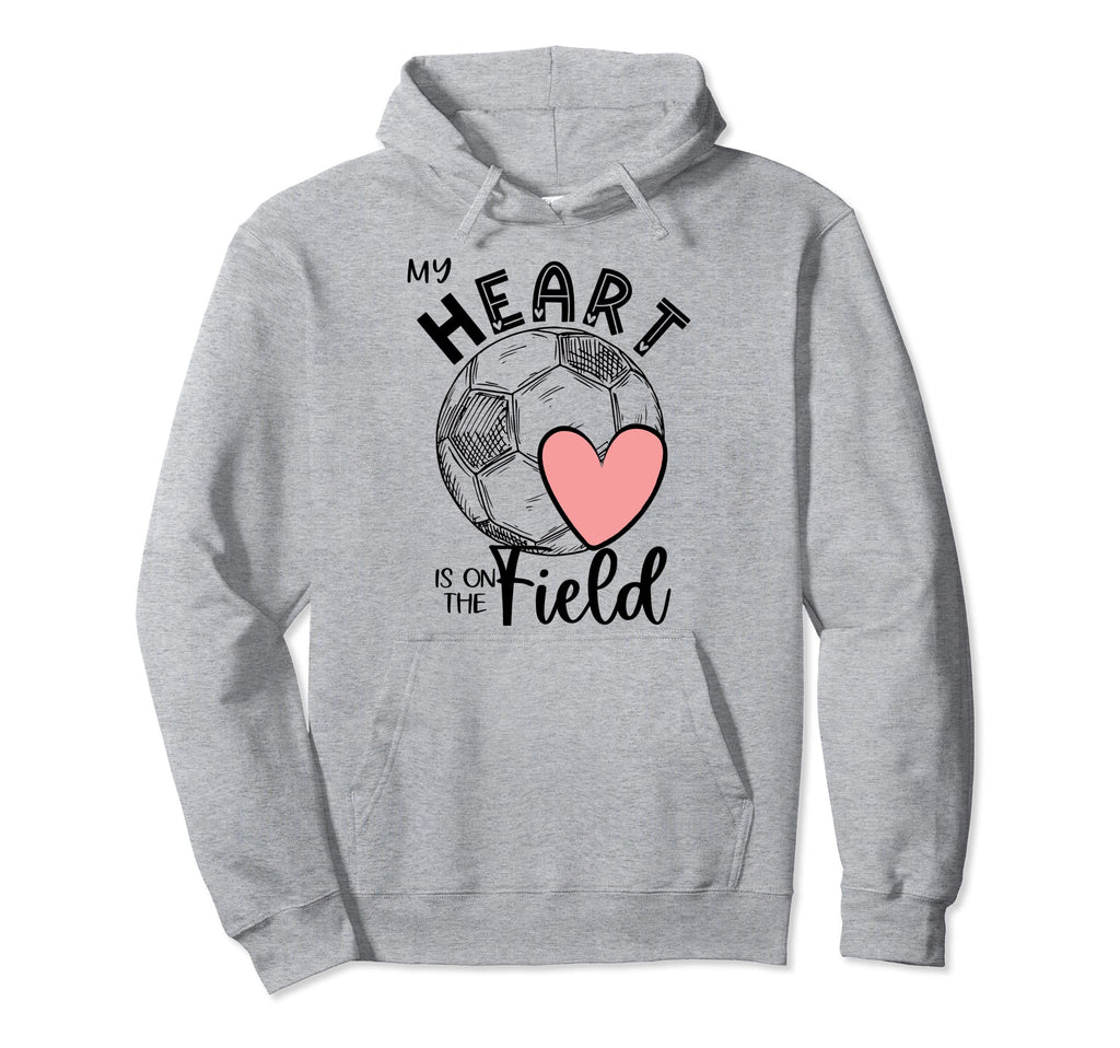 My Heart Is Field Soccer Ball Soccer Hoodie - Graphic Print Unisex