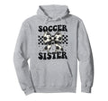 Soccer Sister Funny Coquette Bow Hoodie - Fun Novelty Design for Adults
