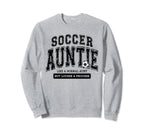 Soccer Auntie Matching Aunt Loud Sweatshirt - Minimalist Print Men Women
