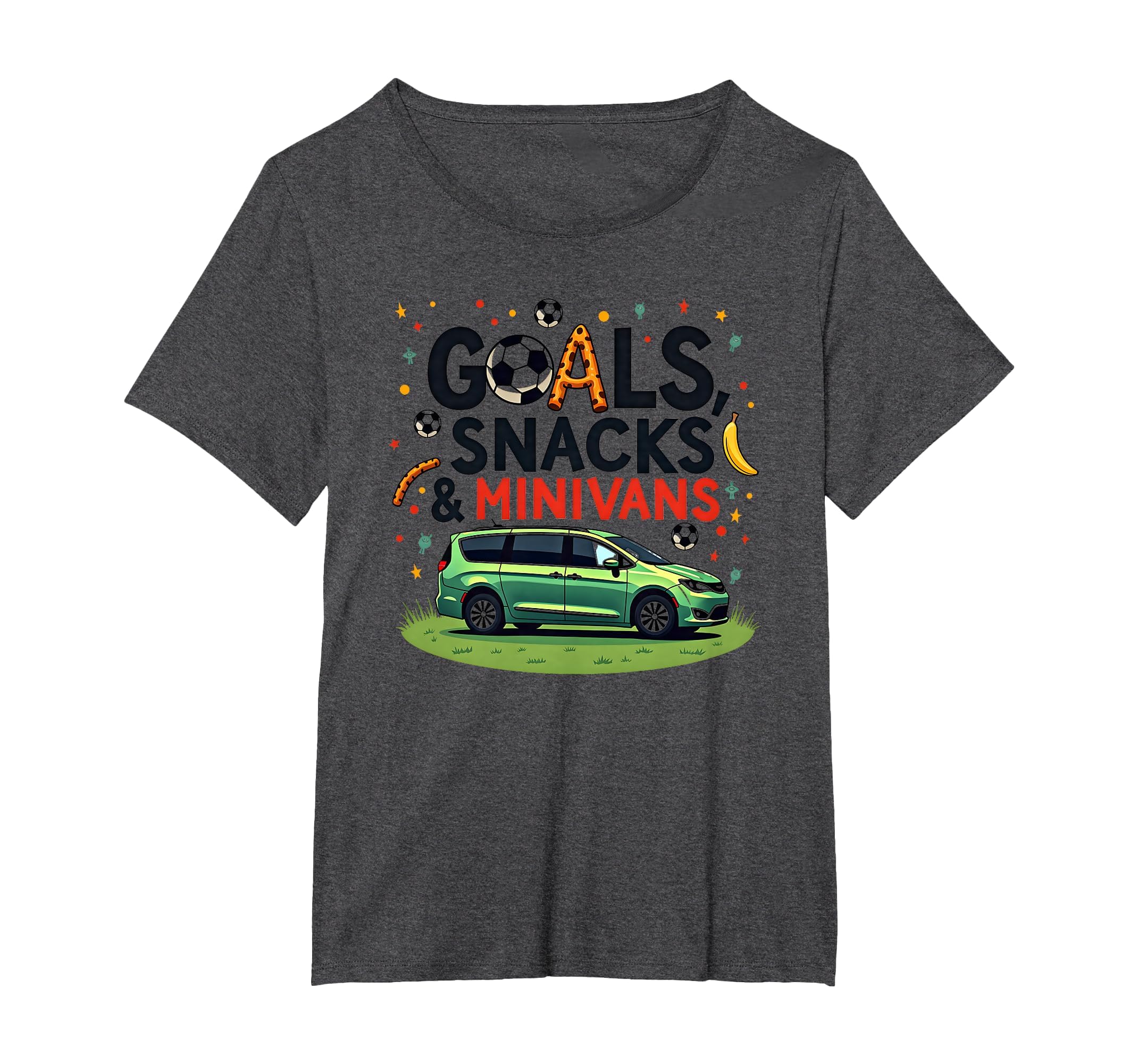 Goals Snacks Minivans Soccer Mom Life T-Shirt - Trendy Graphic Unisex
