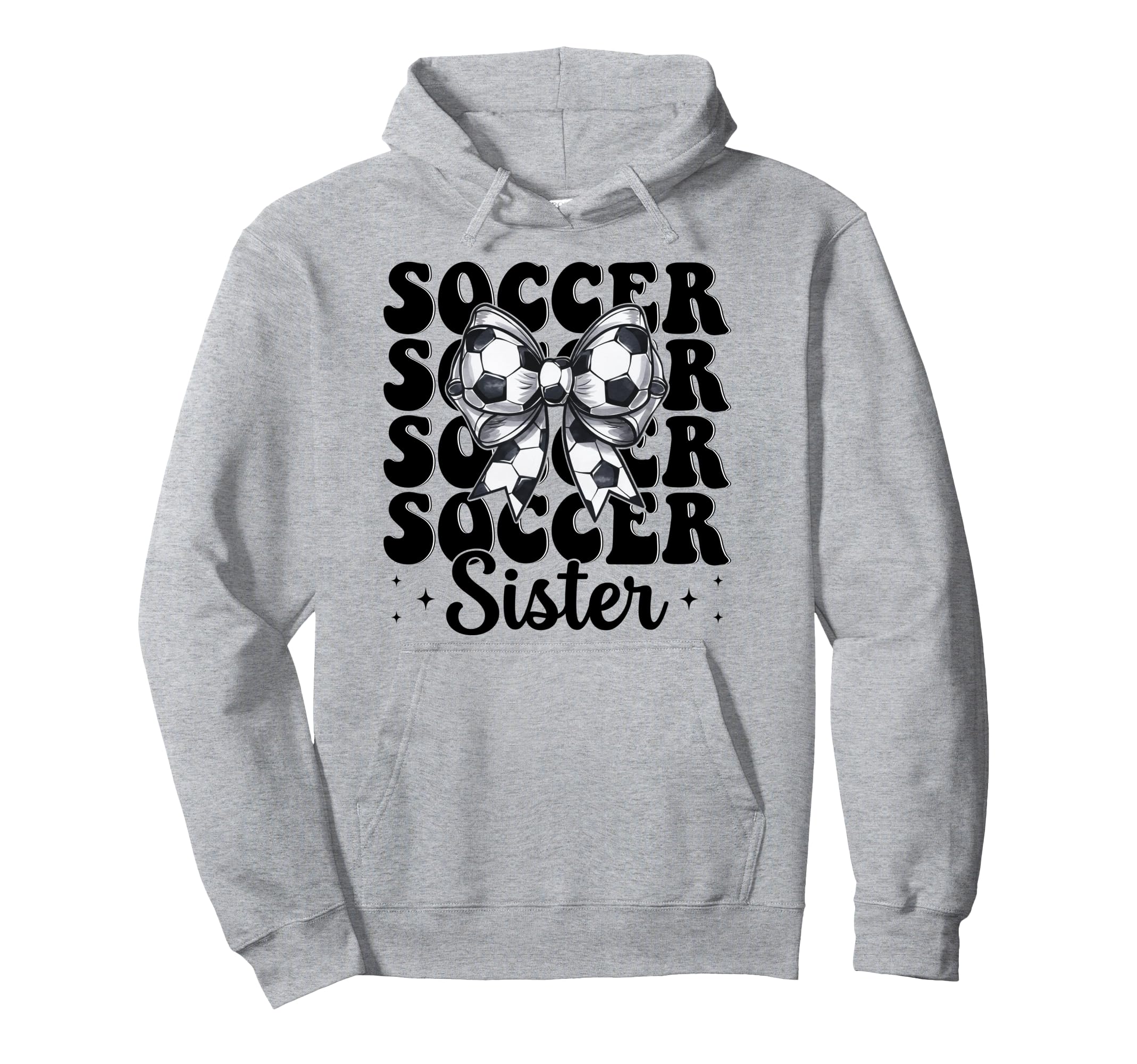 Soccer Sister Soccer Coquette Bow Hoodie - Streetwear Style Men Women