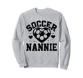 Soccer Nannie Heart Nannie Soccer Sweatshirt - Streetwear Style Men Women