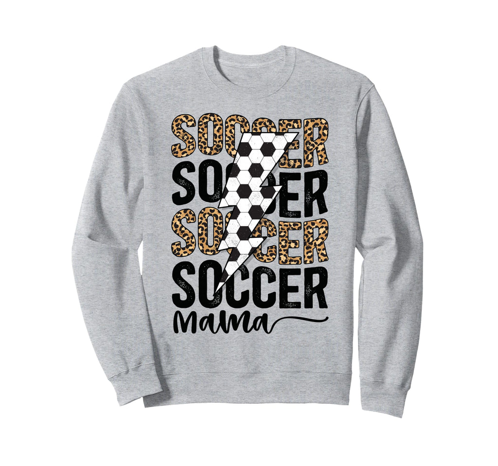 Soccer Mama Leopard Soccer Mom Sweatshirt - Aesthetic Graphic Unisex