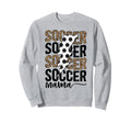 Soccer Mama Leopard Soccer Mom Sweatshirt - Aesthetic Graphic Unisex