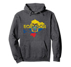 Ecuadorian Map And Flag Souvenir Hoodie - Custom Art Print for Adults