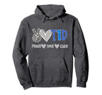 Peace Love Cure Type One Diabetes Hoodie - Unique Graphic for Adults