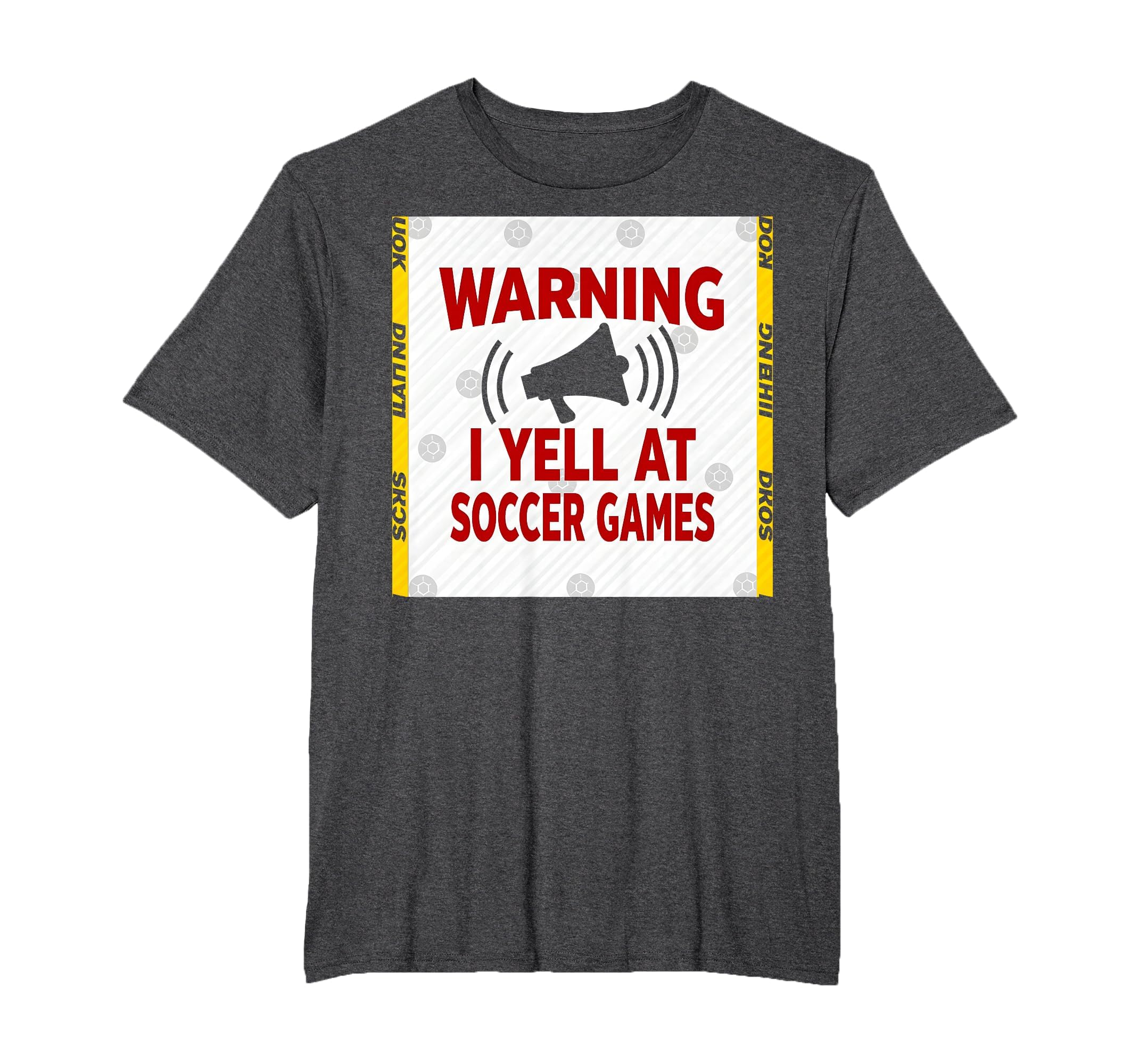 Warning I Yell Soccer Games T-Shirt - Trendy Graphic for Adults