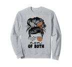 Mom Both Football And Soccer Mom Sweatshirt - Unique Graphic Men Women