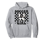 Womens Coquette Bow Ribbon Soccer Hoodie - Trendy Graphic for Adults
