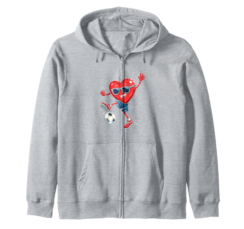 Heart Soccer Gift Hoodie - Streetwear Style for Adults