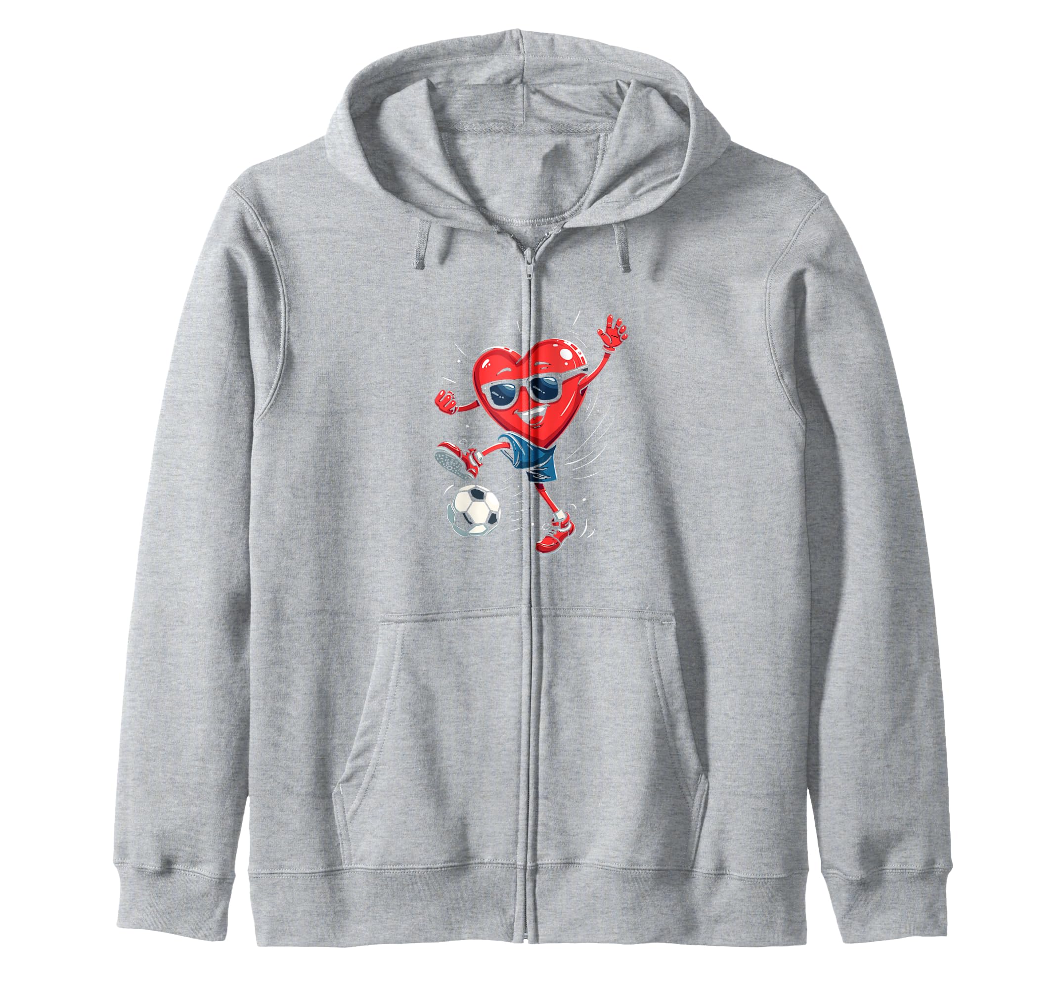 Heart Soccer Gift Hoodie - Streetwear Style for Adults