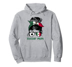 Soccer Mom Mexico Messy Bun Mothers Day Hoodie - Unique Graphic Men Women