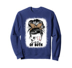 Mom Both Soccer And Baseball Mama Sweatshirt - Graphic Print for Adults