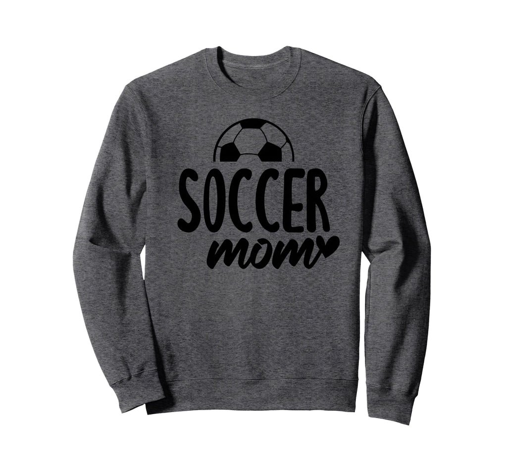 Soccer Mom Heart Script Font Sweatshirt - Fun Novelty Design Men Women