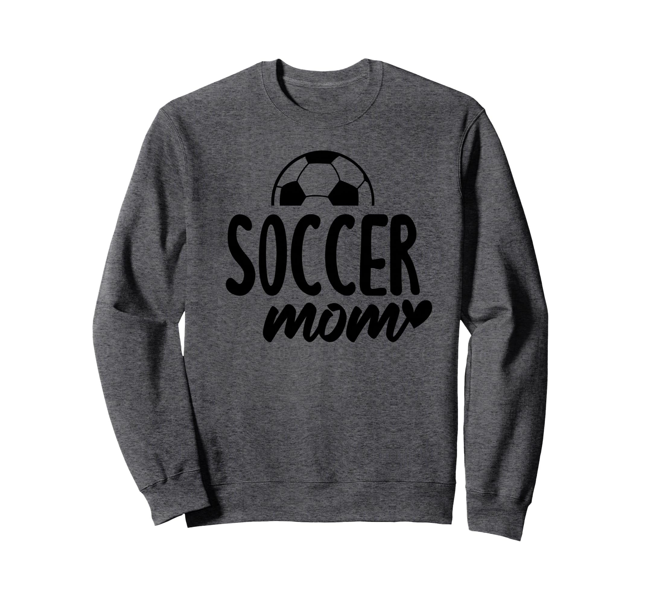 Soccer Mom Heart Script Font Sweatshirt - Fun Novelty Design Men Women