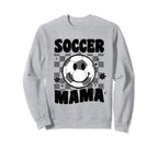 Soccer Mama Checkered Groovy Soccer Sweatshirt - Custom Art Print Unisex