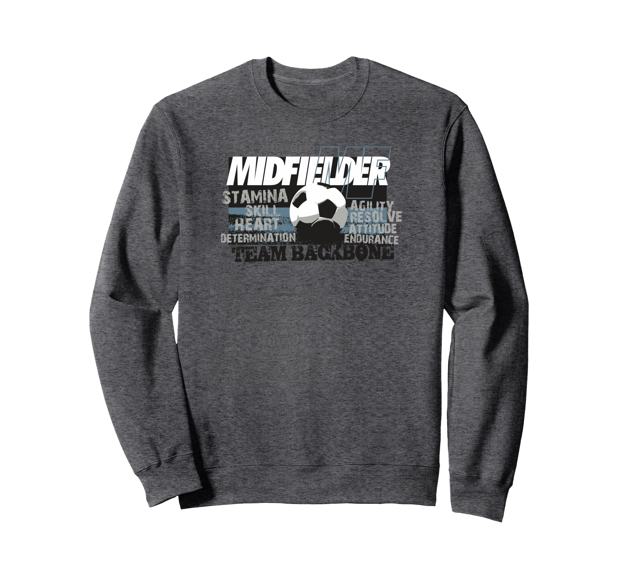 Soccer Midfielder Team Backbone Sweatshirt - Fun Novelty Design Unisex