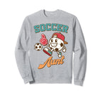 Soccer Auntie Aunt Game Day Family Sweatshirt - Unique Graphic Unisex