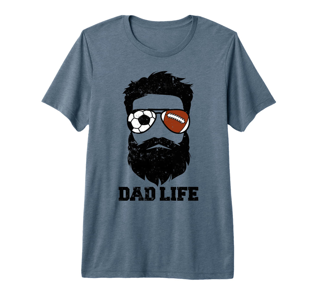 Mens Soccer Football Dad Messy Hair T-Shirt - Aesthetic Graphic Unisex