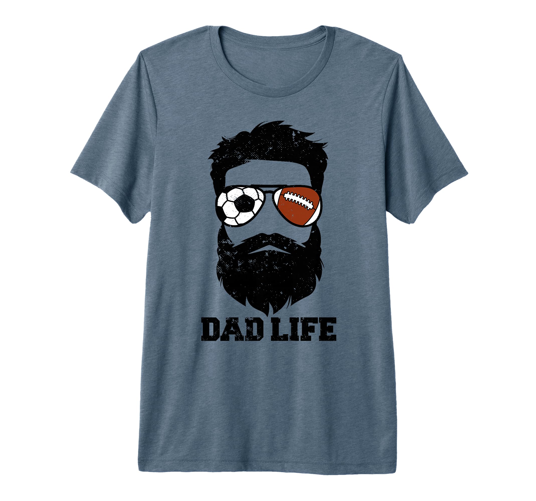 Mens Soccer Football Dad Messy Hair T-Shirt - Aesthetic Graphic Unisex