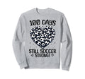 100 Days School Soccer Heart Love Sweatshirt - Custom Art Print Unisex