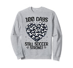 100 Days School Soccer Heart Love Sweatshirt - Custom Art Print Unisex