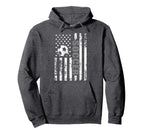 Us American Flag Soccer Patriotic Soccer Hoodie - Trendy Graphic Men Women